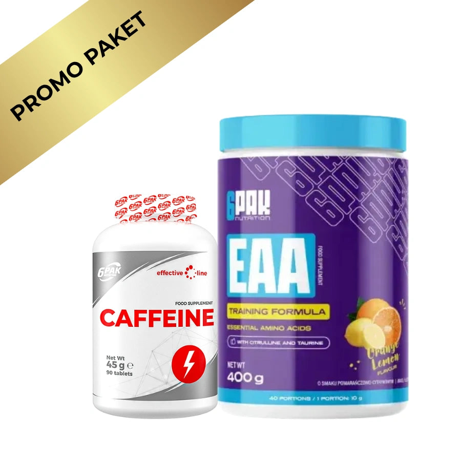 6PAK EAA narandža–limun + Caffeine 200 mg – Energija, Fokus i Oporavak