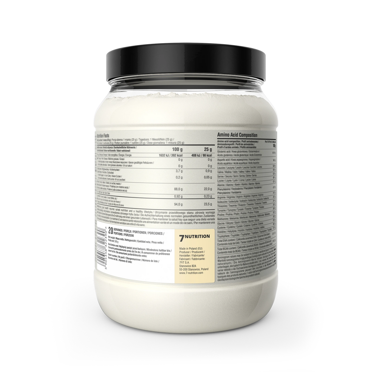 7Nutrition Egg Protein Isolate 500 g – Izolat proteina jajeta bez laktoze