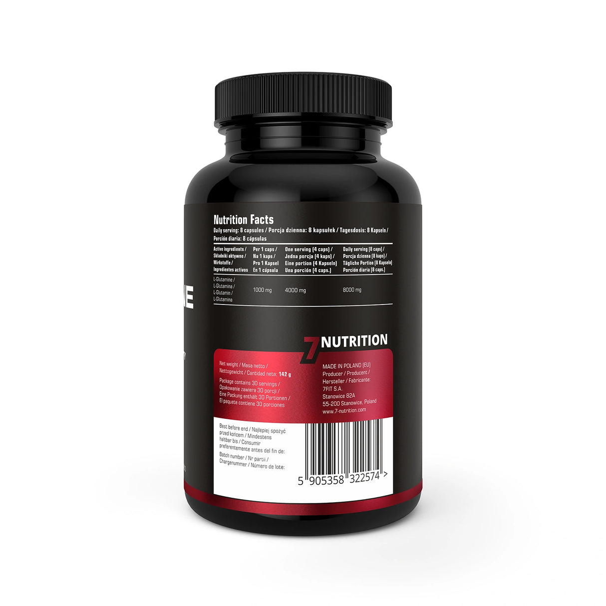 7Nutrition Glutamine Max 120 vege kapsula – L-glutamin za oporavak, imunitet i zdravlje creva