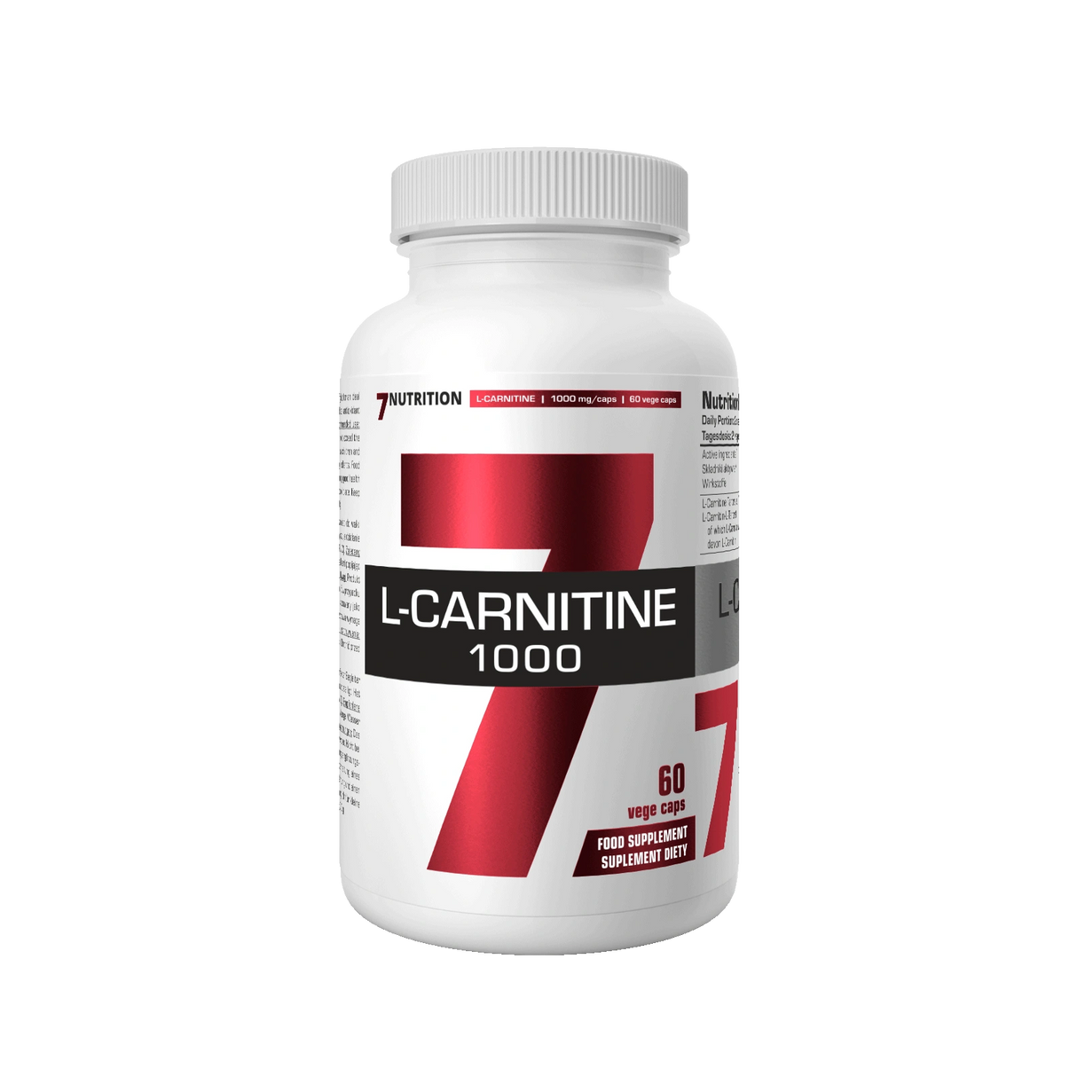 7Nutrition L-Carnitine 1000 mg 120 vege kapsula – L-karnitin za energiju i metabolizam masti