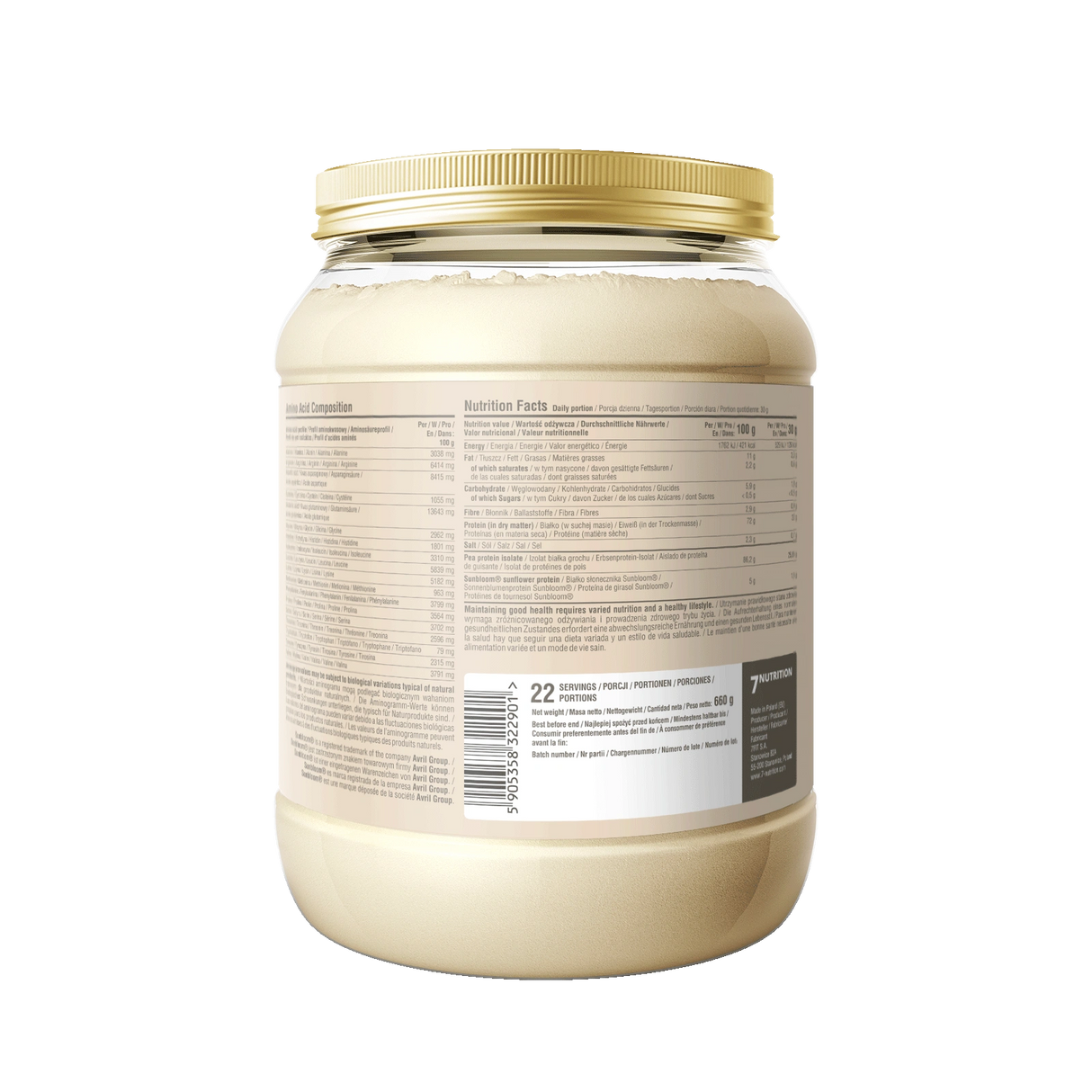 7Nutrition Vegan Protein 660 g – Biljni protein od graška i suncokreta