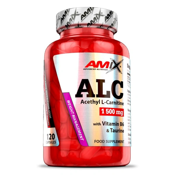 Amix ALC with Taurine & Vitamin B6 120 kapsula – Acetil L-Karnitin za Energiju i Mentalnu Oštrinu