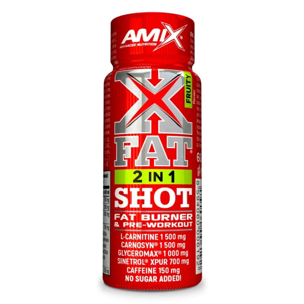 Amix X-Fat 2in1 SHOT 20x60ml – Sagorevač Masti i Pre-Workout u Jednom
