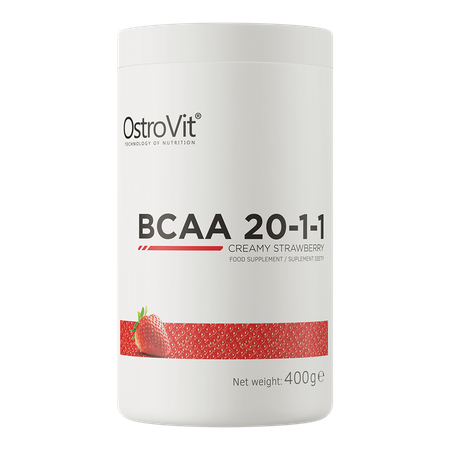 OstroVit BCAA 20:1:1 400 g Creamy Strawberry – Aminokiseline za regeneraciju i energiju