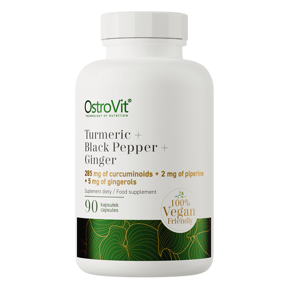 OstroVit Turmeric + Black Pepper + Ginger – Kurkuma, đumbir i piperin kapsule