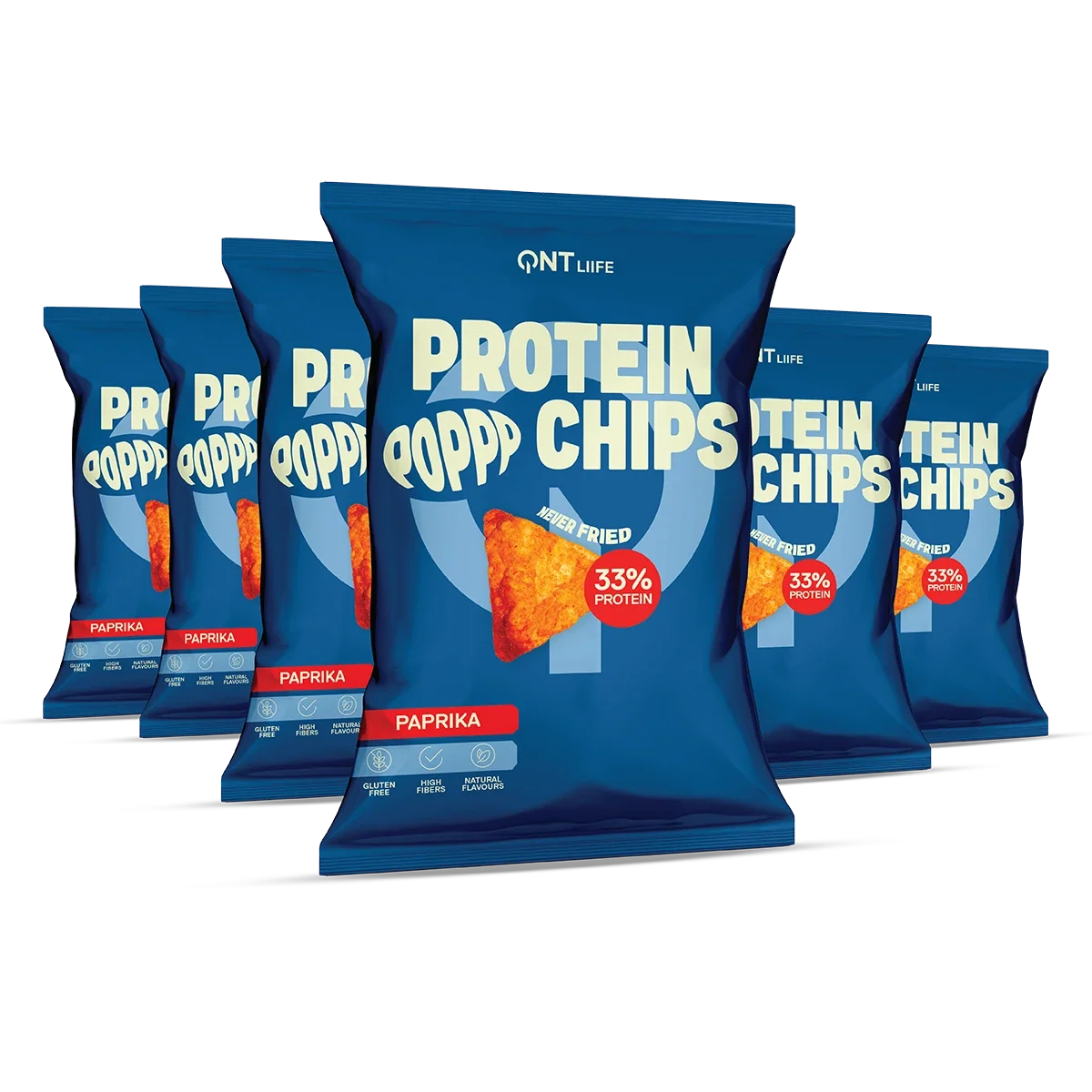 QNT Protein Chips 50g – Zdrav Hrskavi Čips sa 33% Proteina Bez Prženja