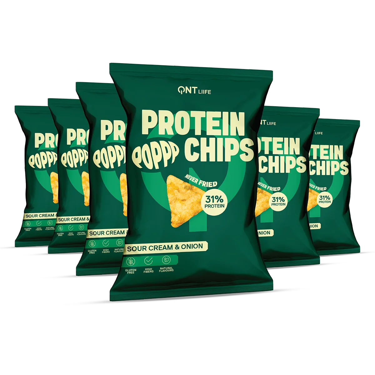 QNT Protein Chips 50g – Zdrav Hrskavi Čips sa 33% Proteina Bez Prženja