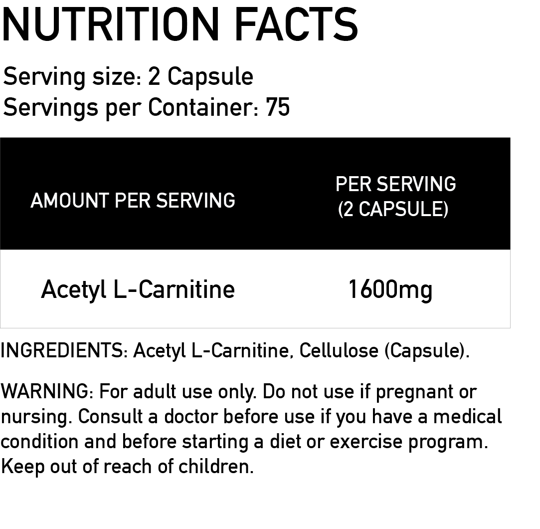 Basic Supplements Acetyl L-Carnitine Pro – Podrška Energiji i Izdržljivosti