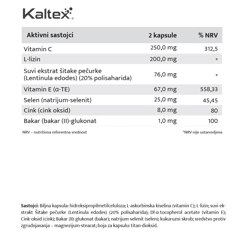 Kaltex ADVANCED IMMUNE COMPLEX: Podrška Imunitetu i Nervnom Sistemu
