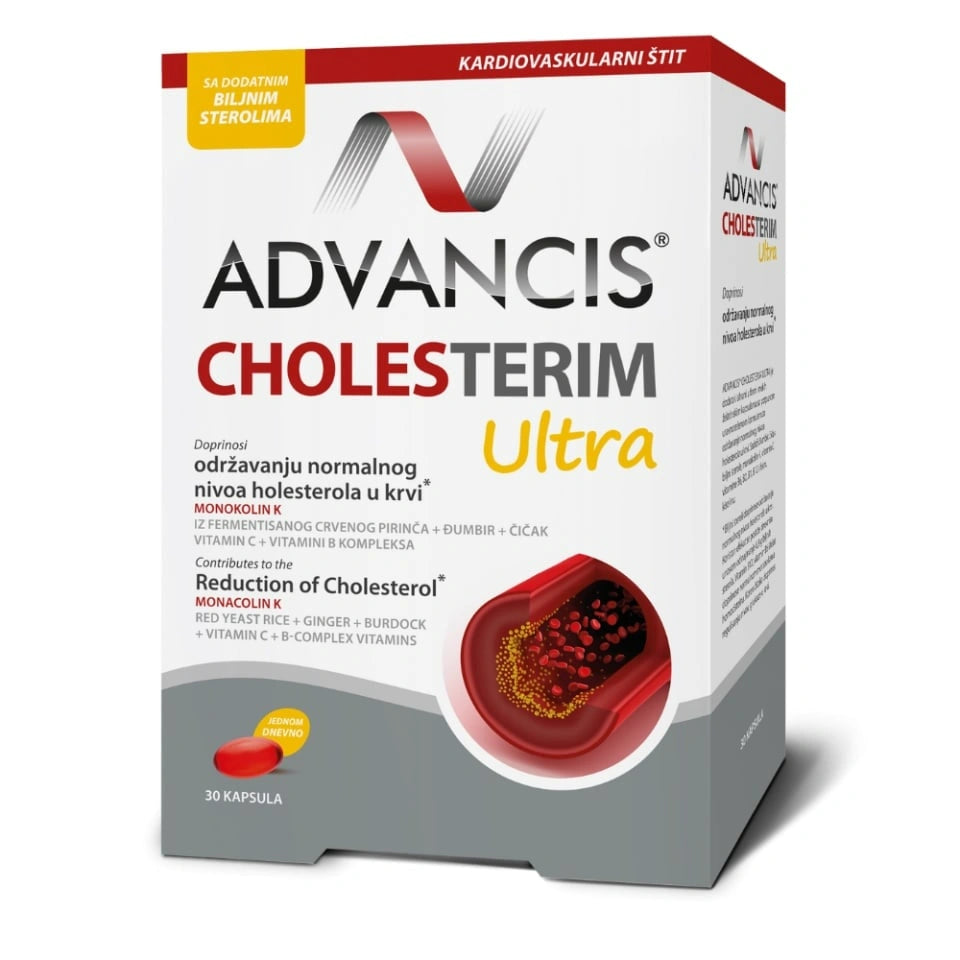 Advancis Cholesterium Ultra - Prirodna Podrška za Kontrolu Holesterola i Kardiovaskularno Zdravlje