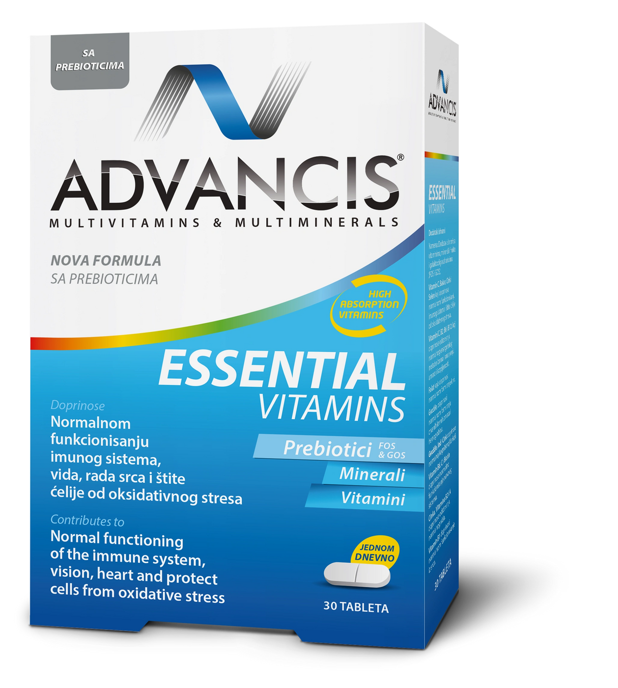 Advancis Essential Vitamins - Multivitamin sa Mineralima i Prebioticima za Odrasle