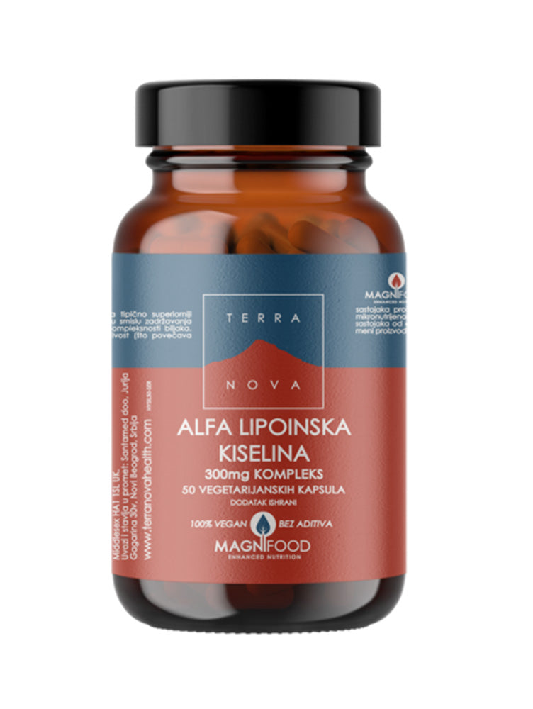 Terranova Alfaliponska Kiselina 300 mg Kompleks, 50 Kapsula - Antioksidans - Dobrobit