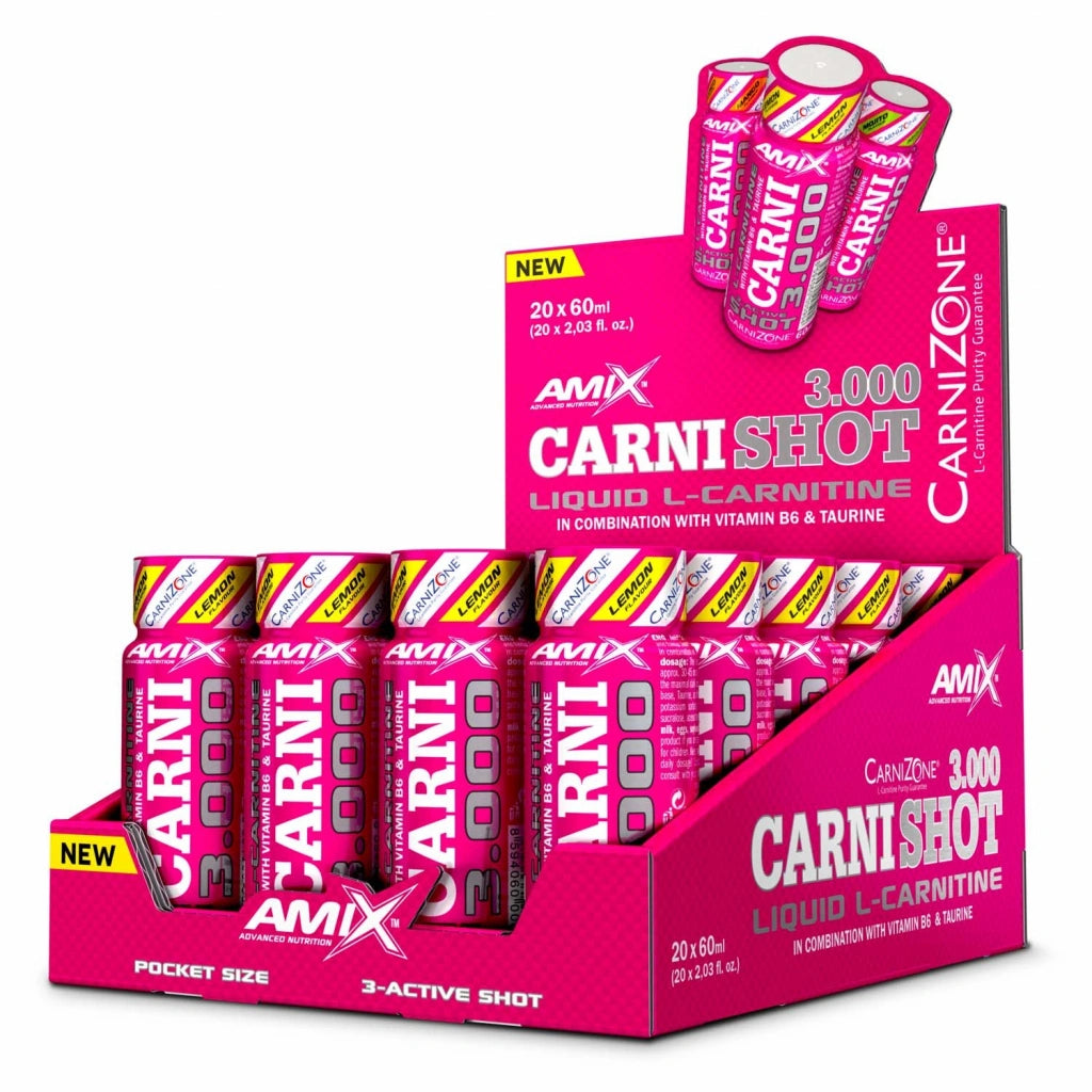 Amix CarniShot 3000 20x60ml Limun – Tečni L-Karnitin za Sagorevanje Masti