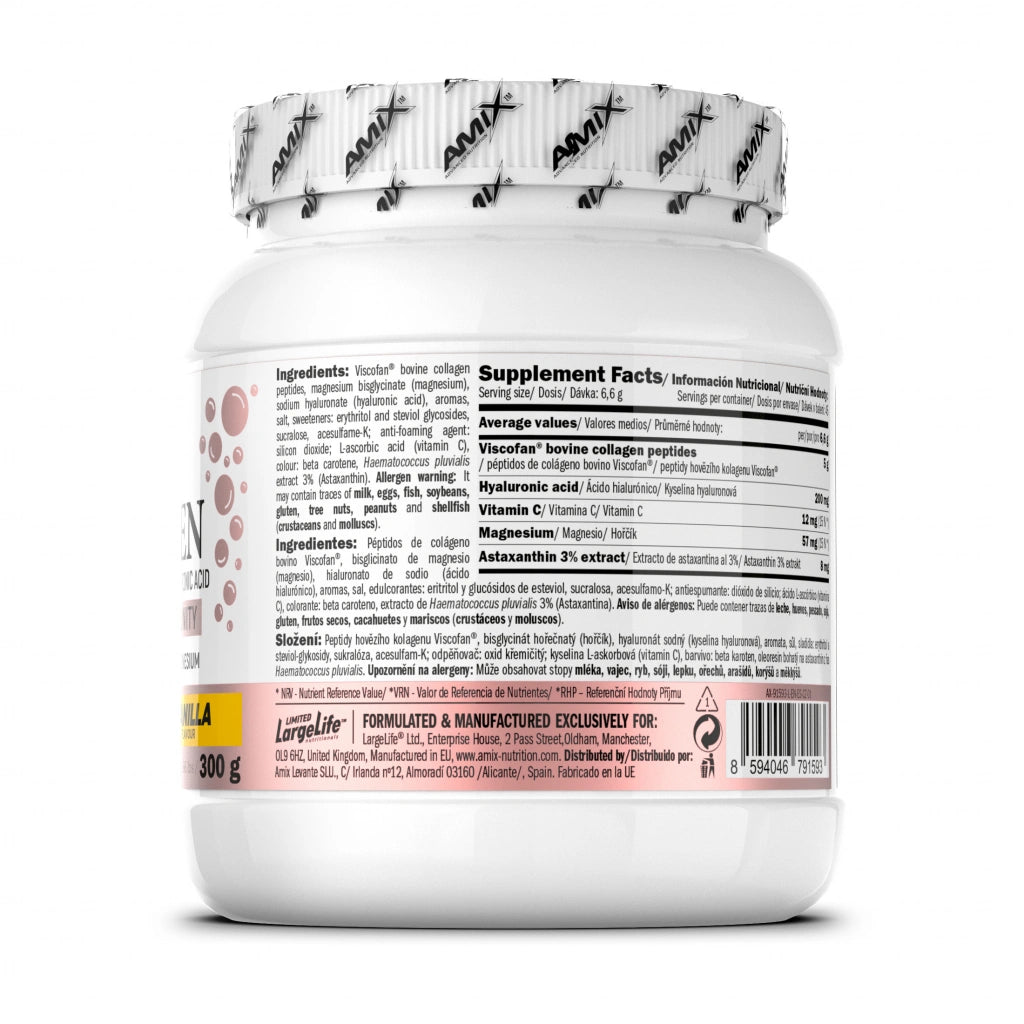 Amix Viscofan® Collagen Drink Vanila 300 g – Kolagen sa Hijaluronom i Magnezijumom - Dobrobit