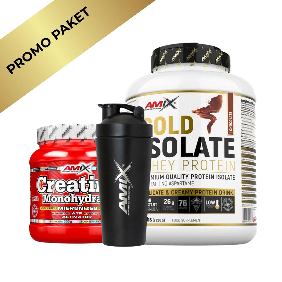 Amix Paket za Kompletne Rezultate - Creatine Monohydrate + Whey Isolate + Shaker