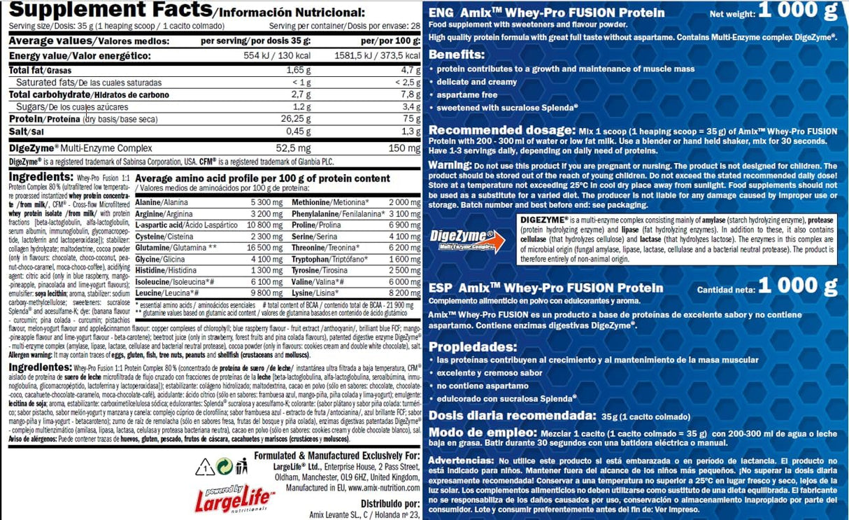 Amix® WheyPro FUSION – Premium Protein Surutke Sa Izolatom i Koncentratom