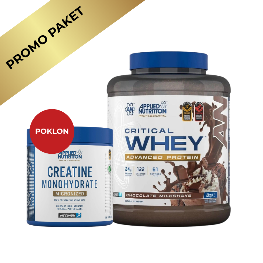 Applied Nutrition Critical Whey 2 kg + Kreatin Monohidrat – Snaga i oporavak u jednom