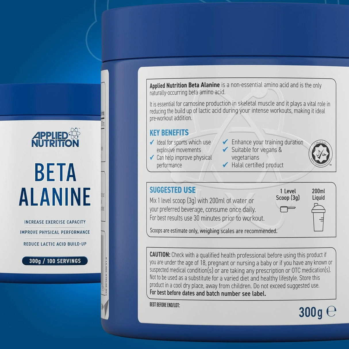 Applied Nutrition Beta Alanine 300g - 3g po Serviranju za Povećanje Izdržljivosti