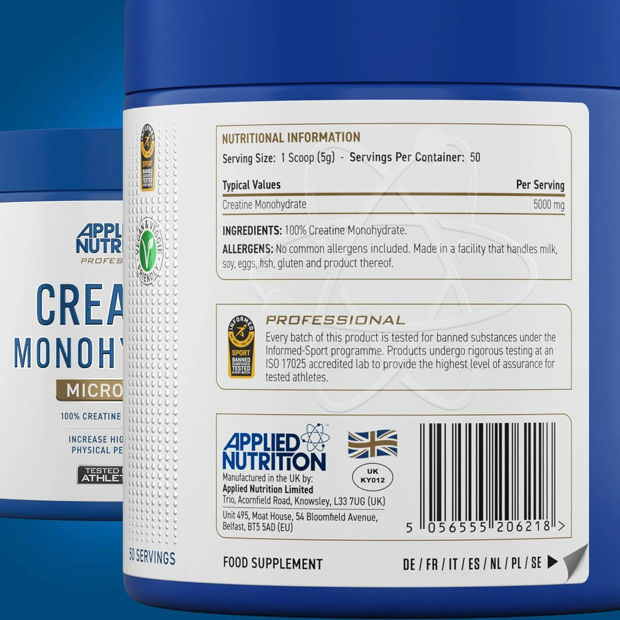 Applied Nutrition Creatine Monohydrate – 100% mikronizovani kreatin