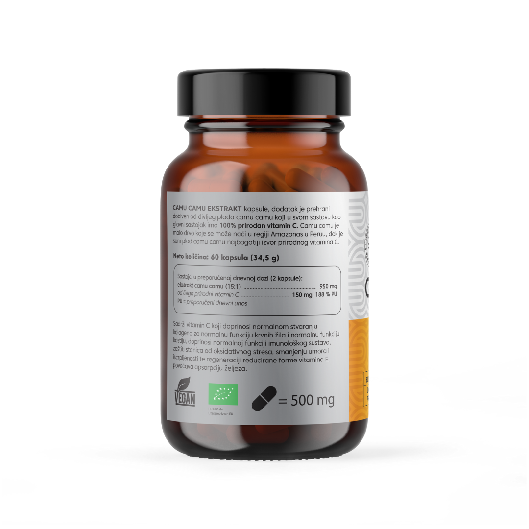 Bioandina Camu Camu Vitamin C Kompleks, 60 Kapsula – 100% Prirodni Vitamin C