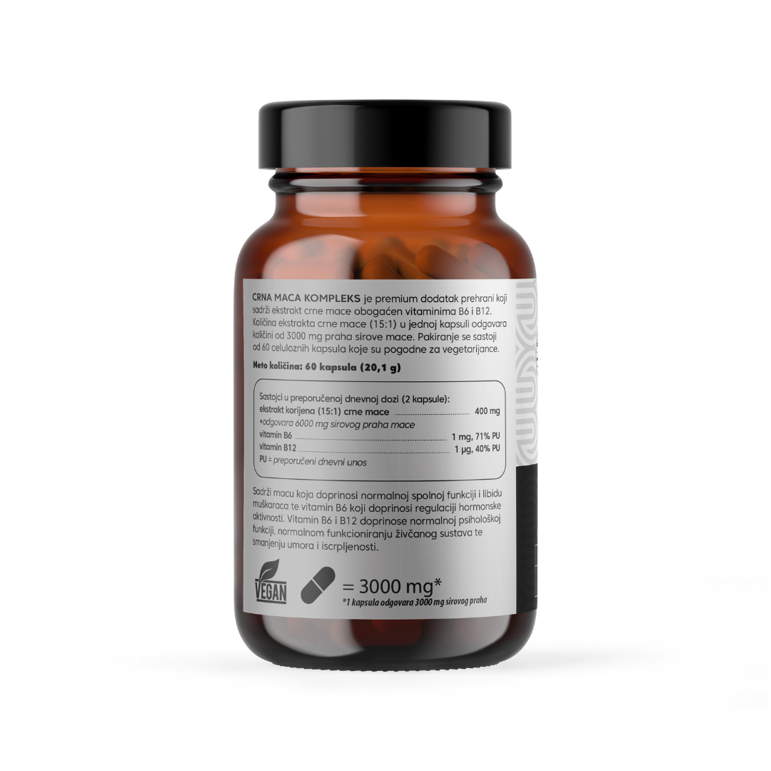 Bioandina Crna Maka Kompleks, 60 Kapsula – Za Plodnost i Mentalni Fokus