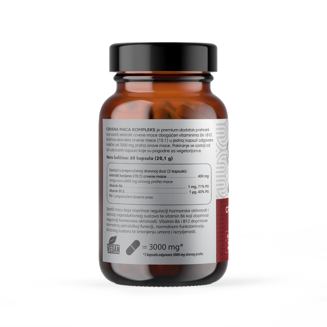 Bioandina Crvena Maka Kompleks, 60 Kapsula – Hormonska Ravnoteža i Energija