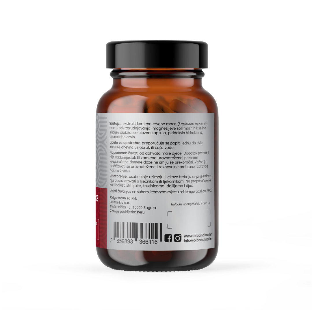 Bioandina Crvena Maka Kompleks, 60 Kapsula – Hormonska Ravnoteža i Energija