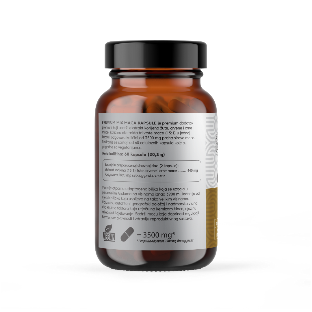 Bioandina Premium Mix Aktivirana Maka, 60 Kapsula – Hormonska Ravnoteža