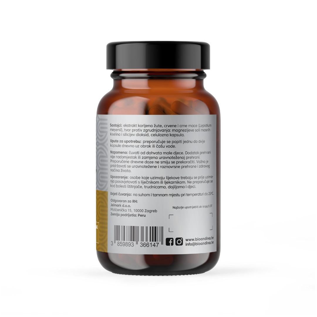 Bioandina Premium Mix Aktivirana Maka, 60 Kapsula – Hormonska Ravnoteža