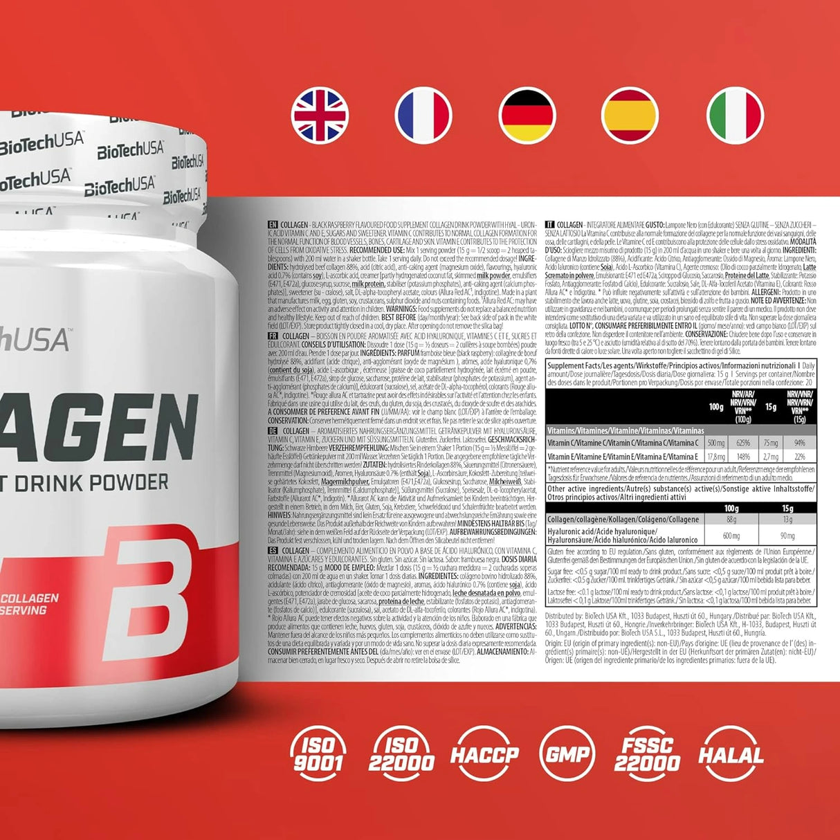 BioTechUSA Collagen Sa Hijaluronskom Kiselinom – Za zdravu kožu, kosu i zglobove