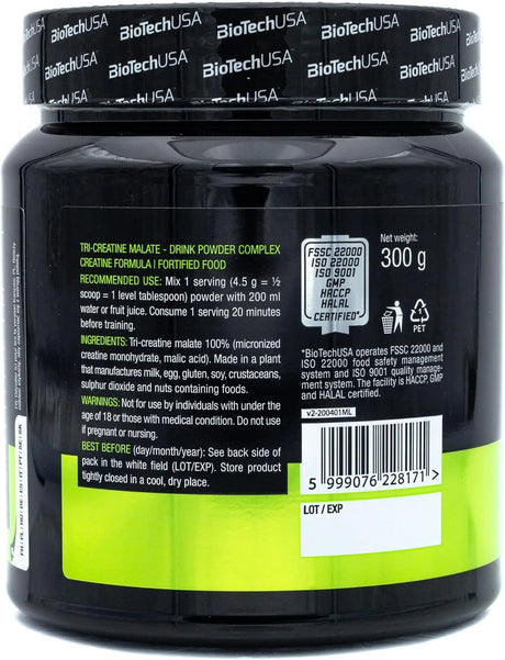 BioTech USA Tri Creatine Malate – trostruka snaga kreatina 4500 mg