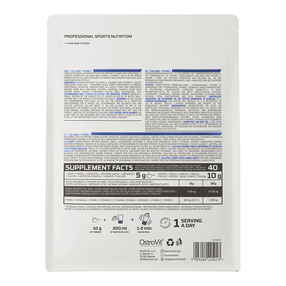 OstroVit Kolagen + Vitamin C 400g – Za Kožu i Zglobove - Dobrobit