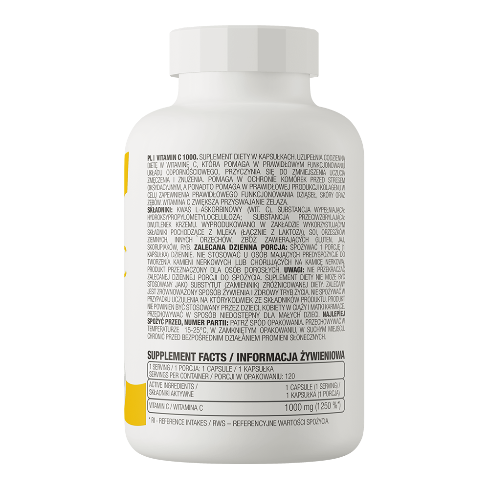 OstroVit Vitamin C 1000 mg – Vitamin C za imunitet i zaštitu ćelija | 120 kapsula