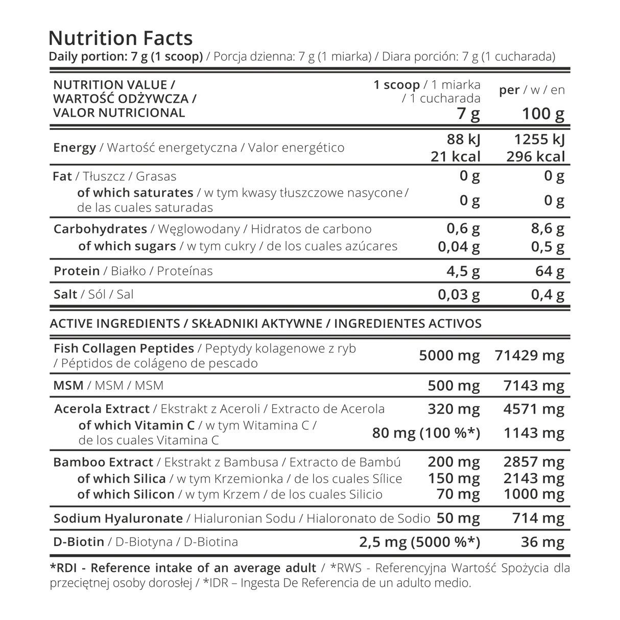 7Nutrition Marine Collagen, 315g - Hidrolizovani Kolagen iz Morskih Riba