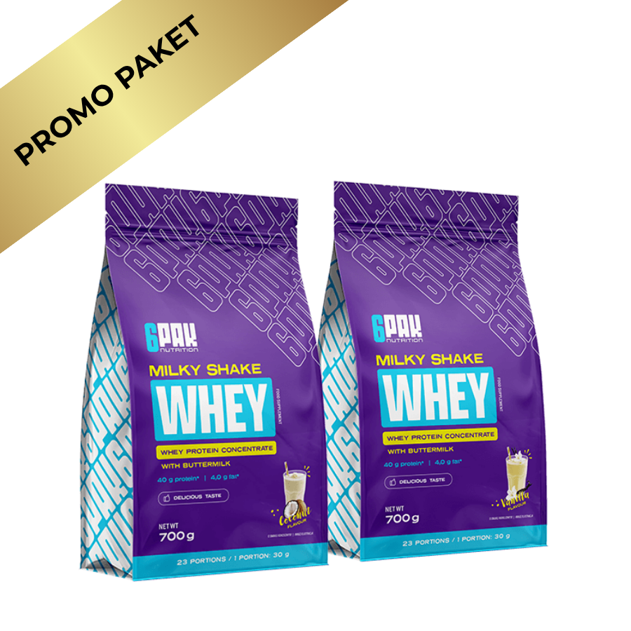 6PAK Milky Shake Whey Duo Pack – Kokos & Vanila