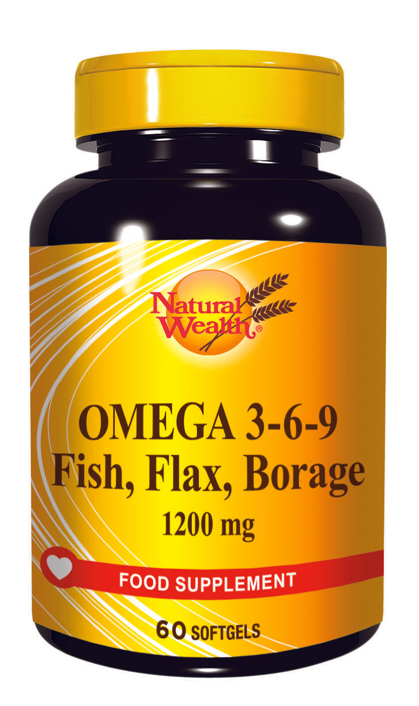 Natural Wealth Omega 3-6-9, 60 Kapsula - Podrška Srcu i Koži