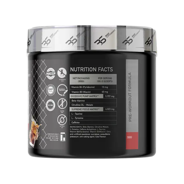 Basic Supplements NO P-5 – Pre-Workout NO Reaktor 300g