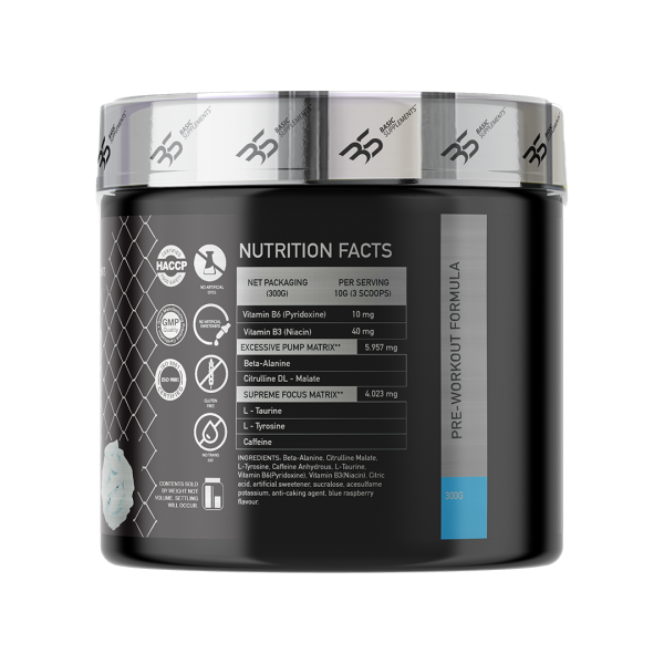 Basic Supplements NO P-5 – Pre-Workout NO Reaktor 300g