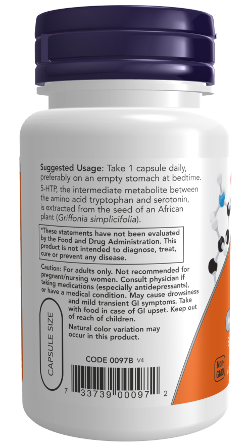 NOW Foods 5-HTP 50 mg – Podrška Dobrom Raspoloženju