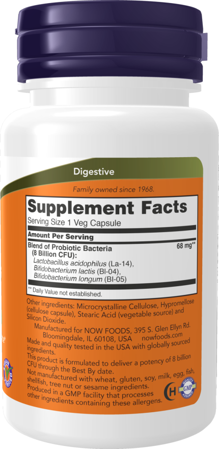 NOW Foods 8 Billion Acidophilus & Bifidus – Zdrava Crevna Flora