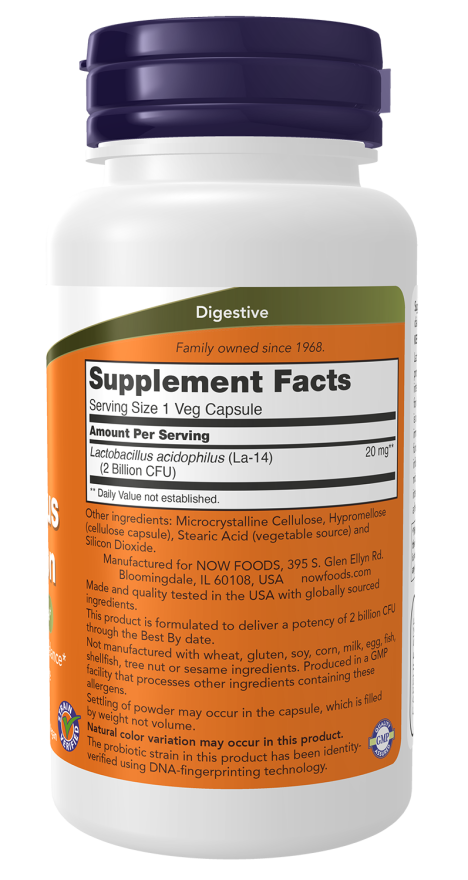 NOW Foods Acidophilus Two Billion, 100 Kapsula – Zdrava Crevna Flora - Dobrobit