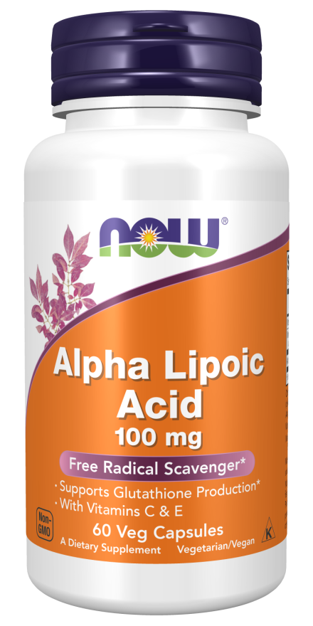 NOW Foods Alfa Lipoinska Kiselina 100 mg, 60 Kapsula – Podrška Antioksidantima