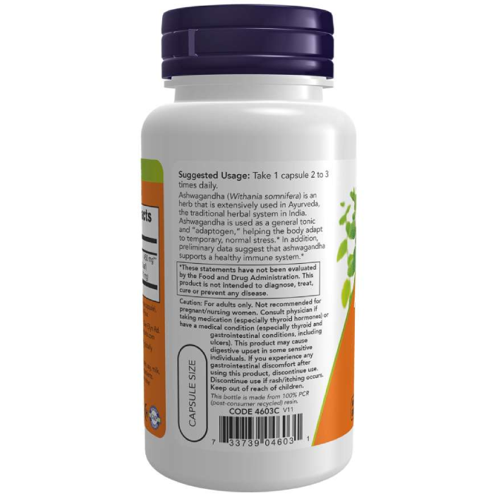 NOW Foods Ašvaganda Ekstrakt 450 mg – Podrška za Stres i Energiju - Dobrobit