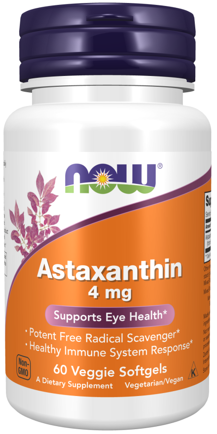 NOW Foods Astaxanthin 4 mg – Moćan Antioksidans za Zdravlje Kože i Očiju - Dobrobit