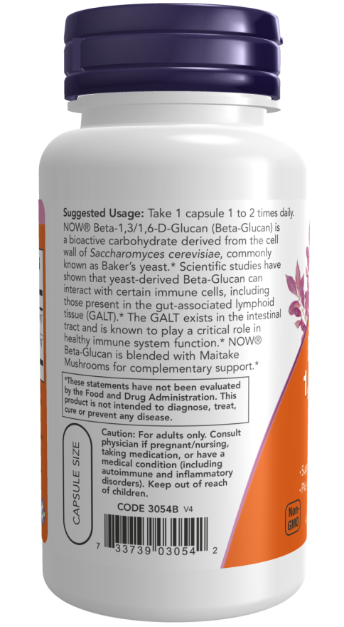 NOW Foods Beta-1,3/1,6-D-Glucan 100 mg – Podrška Imunološkom Sistemu