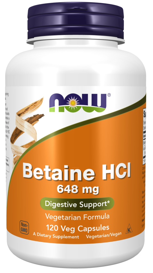 NOW Foods Betaine Hcl 648 mg – Podrška Probavi