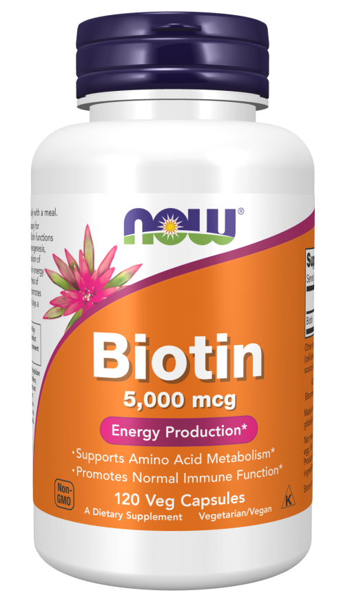 NOW Foods Biotin 5000 mcg – Podrška Energiji i Imunološkom Sistemu - Dobrobit