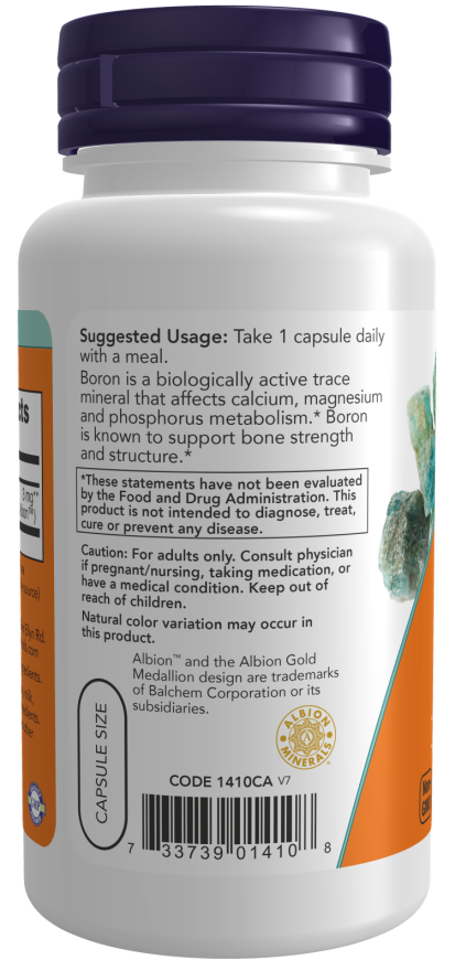 NOW Foods Boron 3 mg – Podrška Zdravlju Kostiju