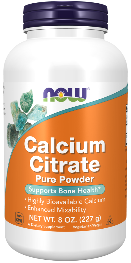 NOW Foods Calcium Citrate Pure Powder - 100% Čisti Prah Za Zdravlje Kostiju