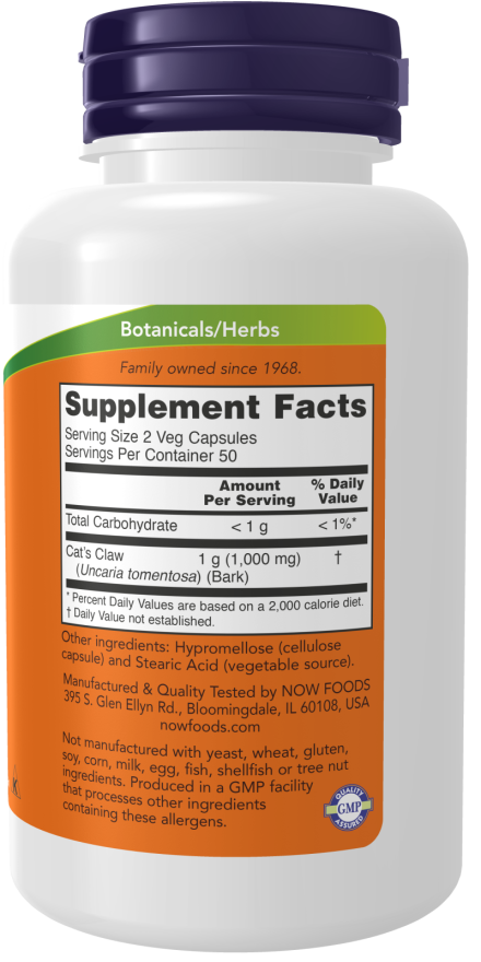 NOW Foods Cat's Claw - Prirodna Podrška Za Zdravlje